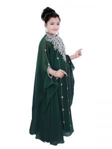 Eleagnt Modern Arabic Kaftan Dress For Women Wedding Gown