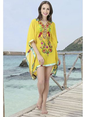 Yellow And Mulit Color Swimwear Bikini