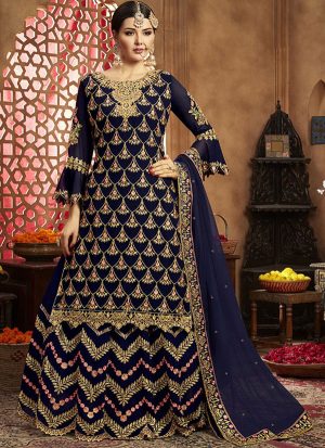 Royal Blue Georgette Pakistani Salwar Kameez