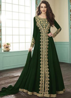 Green Georgette Pakistani Salwar Kameez
