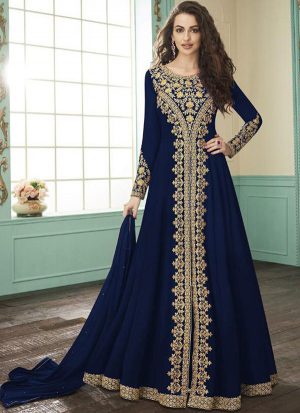 Blue Georgette Pakistani Salwar Kameez