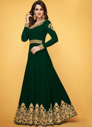 Dark Green Georgette Anarkali Salwar Kameez