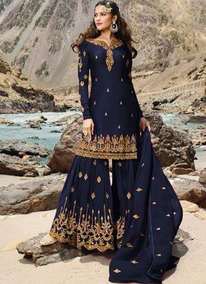 Blue Georgette Pakistani Salwar Kameez
