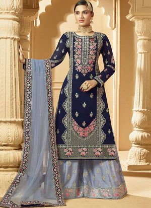 Blue Georgette Pakistani Salwar Kameez