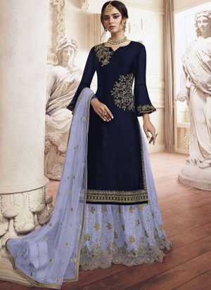 Blue Georgette Pakistani Salwar Kameez