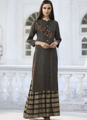 Black Rayon Kurtas And Kurtis