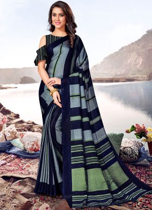 Multicolor Jute Cotton Jute Sarees