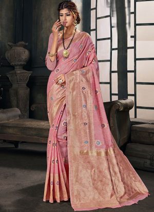 Pink Cotton Silk Cotton Silk Sarees