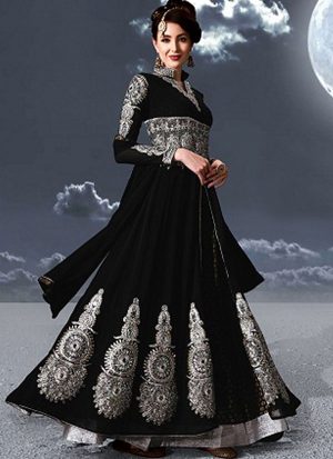 Black Georgette Anarkali Salwar Kameez