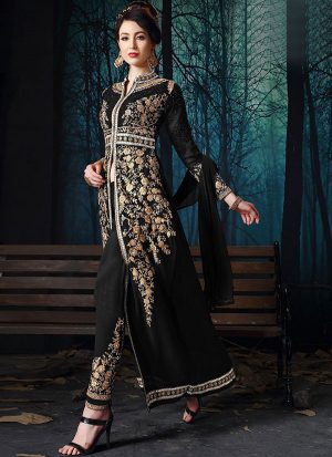 Black Georgette Pakistani Salwar Kameez