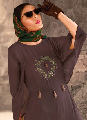 Coffee Georgette Pakistani Kurtis