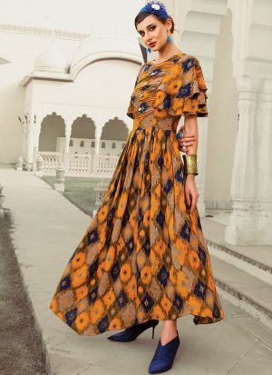 Multicolor Rayon Pakistani Kurtis