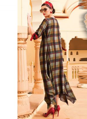 Multicolor Rayon Pakistani Kurtis