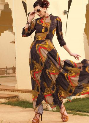 Multicolor Rayon Pakistani Kurtis