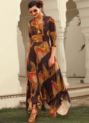 Multicolor Rayon Pakistani Kurtis