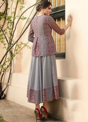 Grey Rayon Long Kurtis