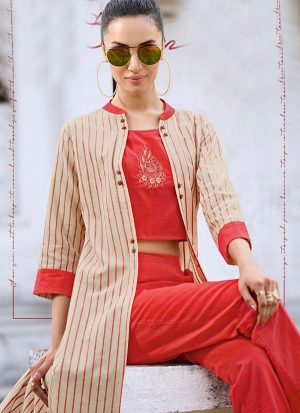 Off White Rayon Kurtas And Kurtis