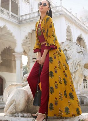 Yellow Rayon Kurtas And Kurtis