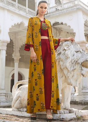 Yellow Rayon Kurtas And Kurtis