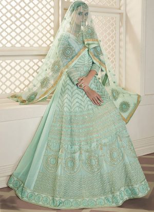 Sky Blue Georgette Anarkali Salwar Kameez