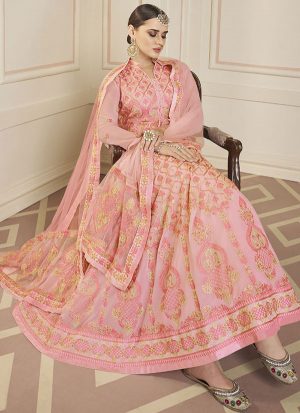 Baby Pink Georgette Anarkali Salwar Kameez