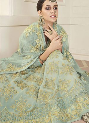 Sky Blue Georgette Anarkali Salwar Kameez