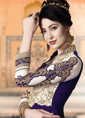 Purple Georgette Anarkali Salwar Kameez