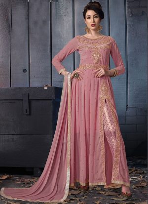 Pink Georgette Pakistani Salwar Kameez