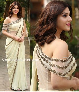 Offwhite Colore Bollywood Style Wedding Wear Designer Saree