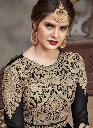 Black Georgette Anarkali Salwar Kameez