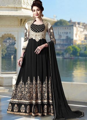 Black Georgette Anarkali Salwar Kameez