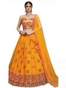 Masturd Embroidered Soft Net Festive Semi Stitched Lehenga