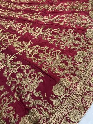 Maroon Colors French Crape Embroidered Bridal Look Wedding Season Special Choli
