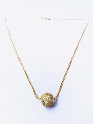 Golden Round Pendent Chain For Women