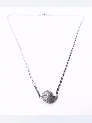 Silver Round Pendent Chain For Women