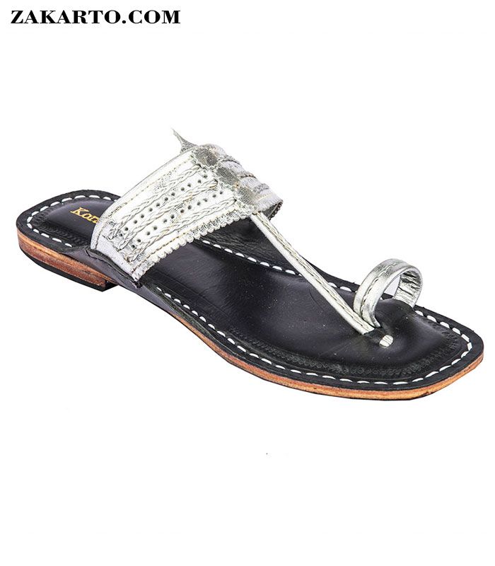 Silver kolhapuri chappal cheap