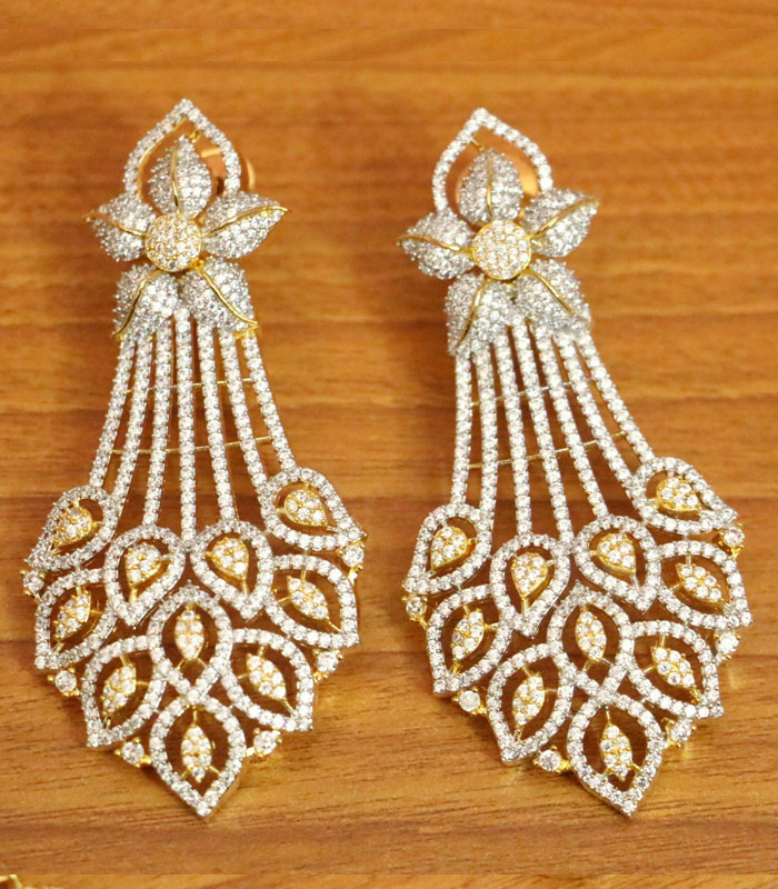 Flipkart.com - Buy SHI Jewellery Mehndi Polish CZ Earrings With 22k Gold  Plated South Polki Jewellery Cubic Zirconia, Pearl Brass Drops & Danglers  Online at Best Prices in India