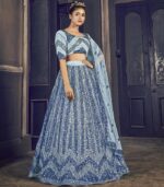 Sequence Work Grey Color Bollywood Lehenga