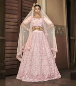 Pink Color Designer Womens Wear Lehenga