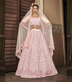 Pink Color Designer Womens Wear Lehenga