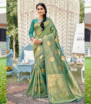 Green Traditional Wear Silk Saree