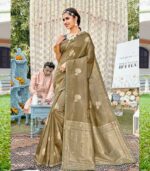 Dirty Grey Indian Ethnic Womens Wear Saree