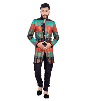 Rich Brocade And A Patch Of Velvet Indo Western Sherwani