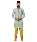 Brocade Silk Multicolor Indo Western Sherwani