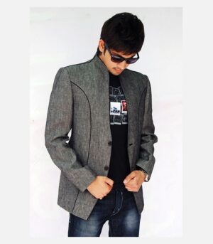 Square Cut With An Amazing Piping Design Modern Grey Designer Blazers