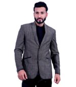 Perfectly Curated In Cotton Linen Modern Grey Designer Blazers