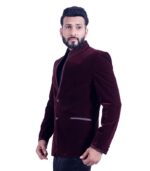 Designer Masterpiece Tailored To Perfection And Finesse Dark Burgundy Designer Blazers