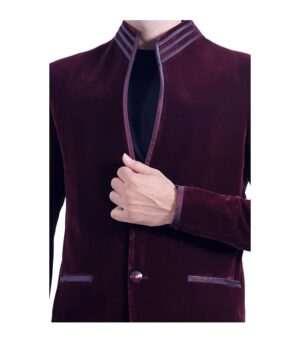 Designer Masterpiece Tailored To Perfection And Finesse Dark Burgundy Designer Blazers