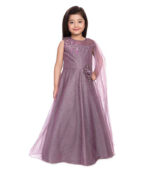 Purple Satin Fashion Gown