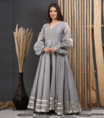 Anahe Chanderi Gota Work Grey Gown